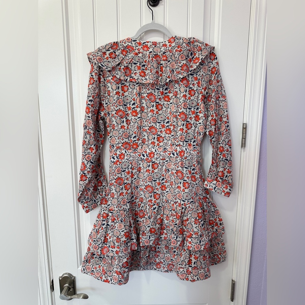 Vineyard Vines Ivy League Ruffle Dress 6 Floral Silk Cotton - Picture 11 of 14